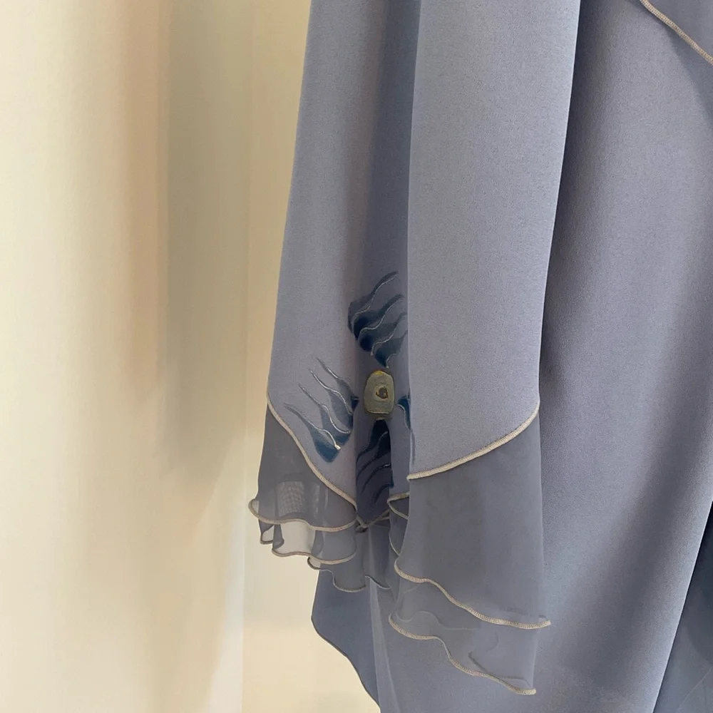 Vintage Ela Designe Elegant Blue Women's Cardigan Jacket - Picture 5 of 8